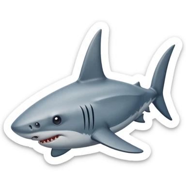 A shark fin sticker