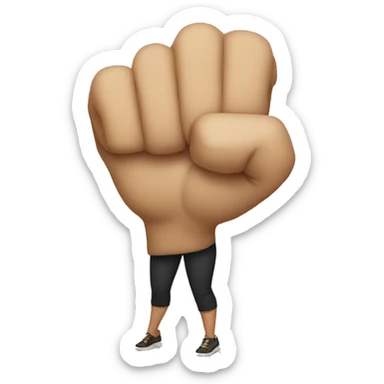 woman make a fist sticker