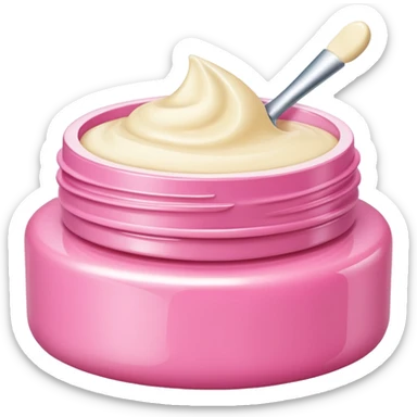 pink face cream  sticker