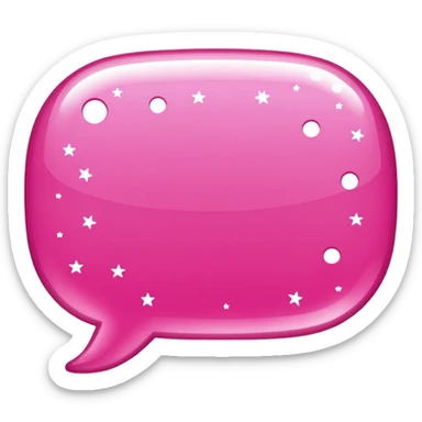 A pink iMessage-style text bubble that just says: “thinking about you again…” with a million unread notifications behind it. Background = sparkly pink gradient. sticker