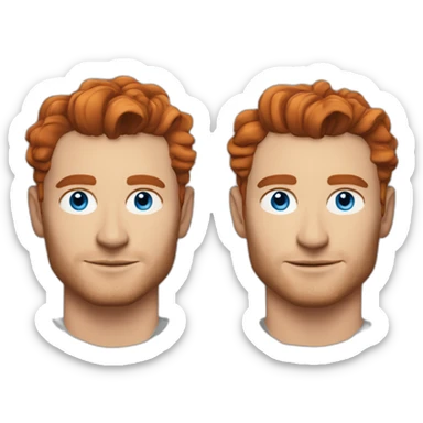 Jude law blue eyes red hair gigolo joe sticker