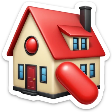 A red pill house  sticker