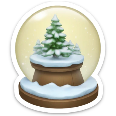 Snow globe sticker