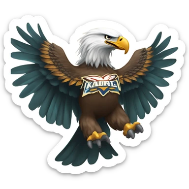 Philadelphia eagle attacking kansas city chief sticker