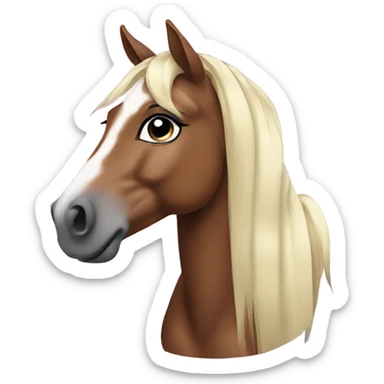 horse looking glamorous  sticker