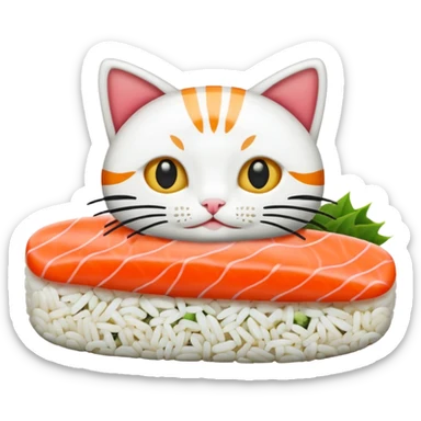 Cat sushi  sticker