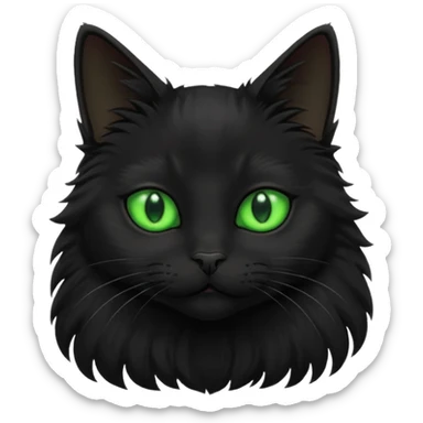 Tete de chat noir  sticker