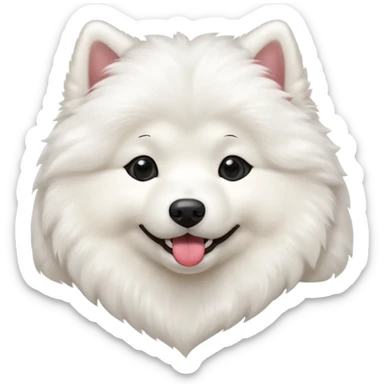 Samoyed dog sending a kiss sticker