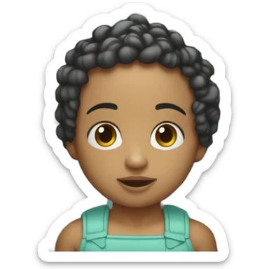 Bebe con cejo fruncido sticker