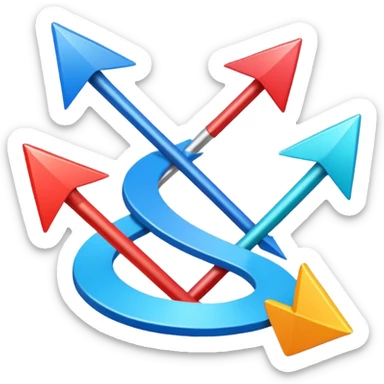 mach mir etwas das darstellt das man sein ganzes leben umkrempelt mit pfeilen sticker