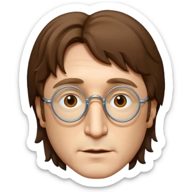John Lennon without glasses, no text sticker