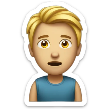 Stressed person sticker