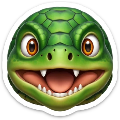Screaming turtle sticker