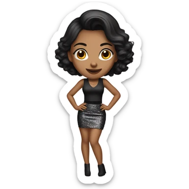 brunette nightclub girl sticker