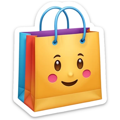 beautiful shopping bag sticker