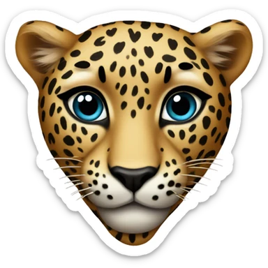 leopard heart sticker