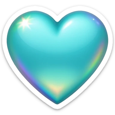 Cœur turquoise sticker
