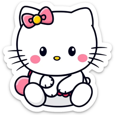 Hello kitty kiss  sticker