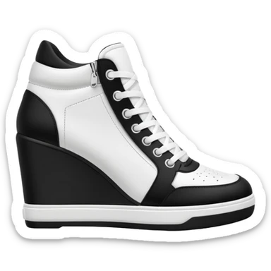 line art wedge sneakers sticker