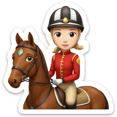 horse. jockey girl sticker