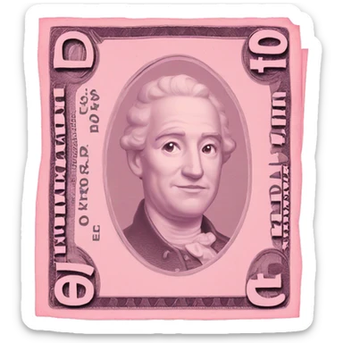 pink money sticker