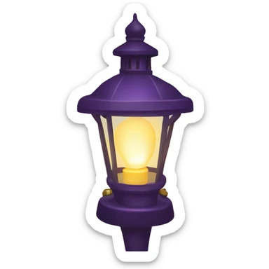 lanterna com uma luz roxa para cima sticker