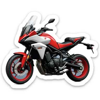 a red Yamaha Tracer 700 sticker