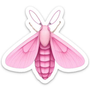 Pink moth sticker