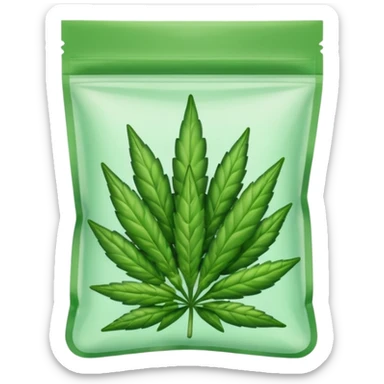weed bud pack zip transparent sticker