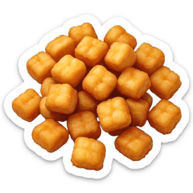 Tater tots on a plate  sticker