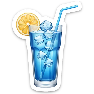 Blue drink sticker