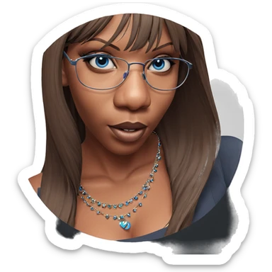 beautiful girl with blue eyes sticker