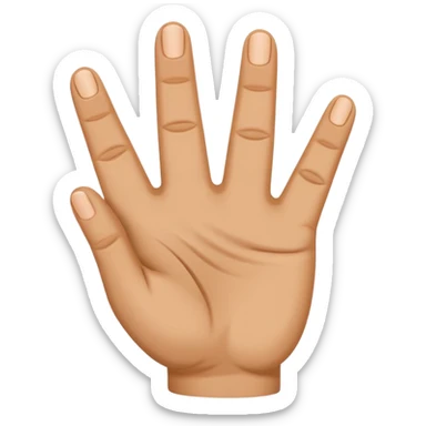 4 fingers up folded thumb sticker