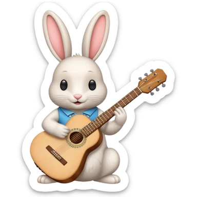 Conejo con guitarra  sticker
