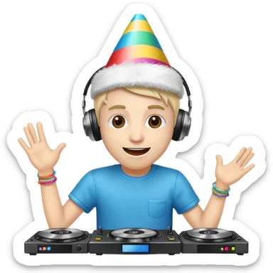 DJs playing Music sticker