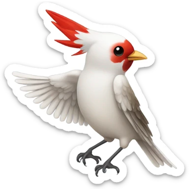 Red breasted bird sticker