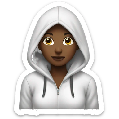 Black girl in hoodie sticker