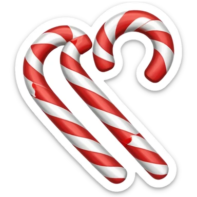 Christmas candy cane sticker