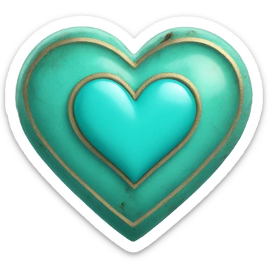 turquoise heart  sticker