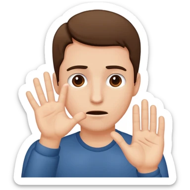 Un homme possessif qui essaye d’attraper quelqu’un avec sa main sticker