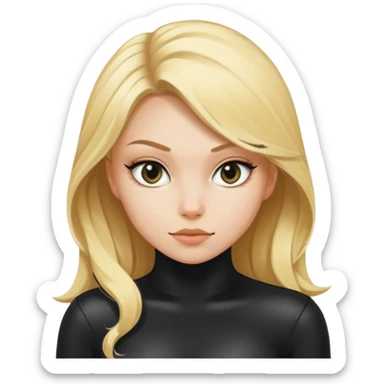 Blonde girl wearing black catsuit looks like thief  sticker