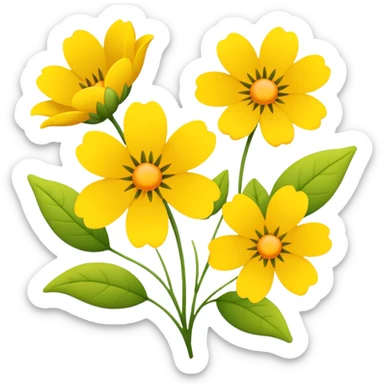 sarı çiçekl sticker