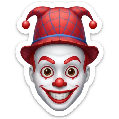 Payaso con gorro de spiderman sticker