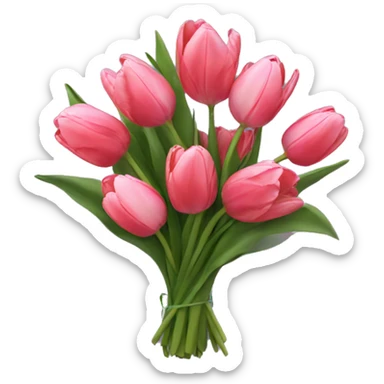A bouquet of tulips sticker