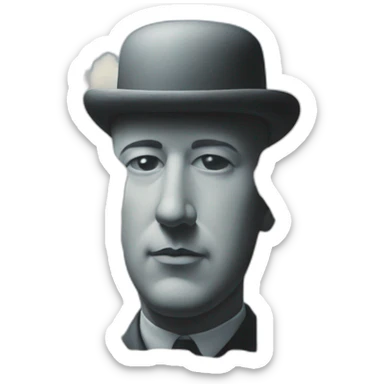 Magritte pietre in cielo sticker