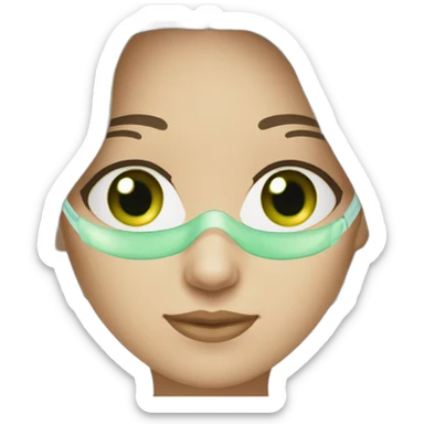 lasik eye surgery mask brunette green eyes sticker