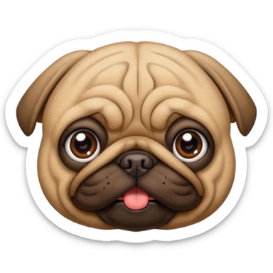A pug  sticker