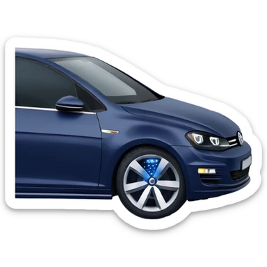 volkswagen golf 5 dark blue LED lights sticker