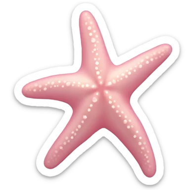 pastel pink starfish sticker