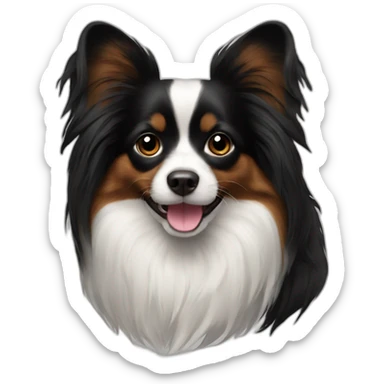 black papillon sticker